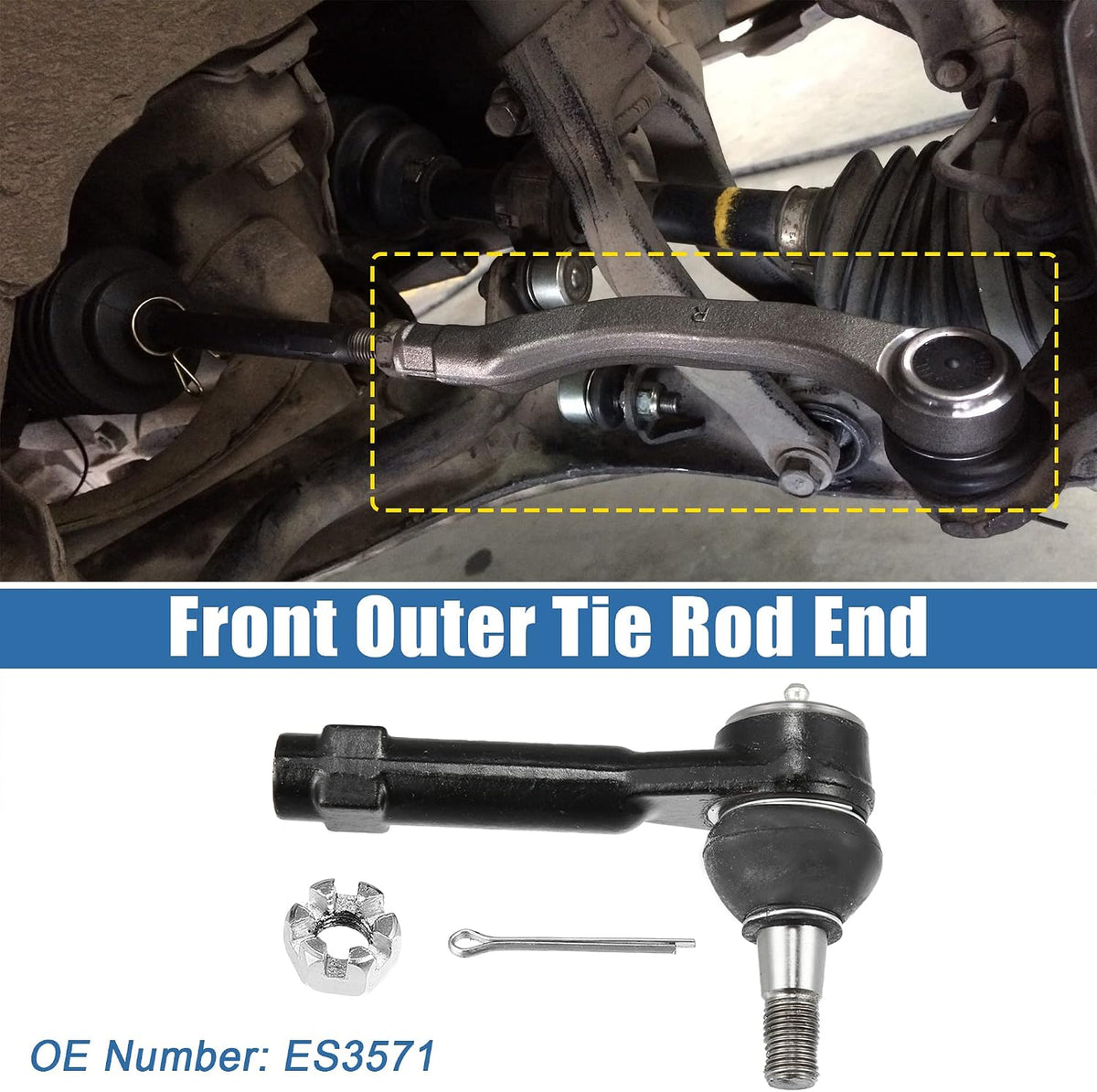 X AUTOHAUX Front Tie Rod Ends Links Tie Rod End ES3461 for Ford Explorer