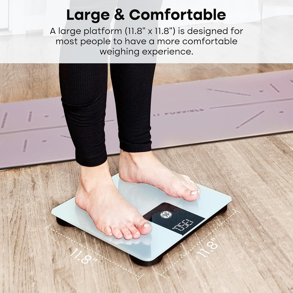 Bathroom Scale for Body Weight, Digital Weight Scales 500lbs Heavy Duty | High Capacity Body Measuring Device, High
