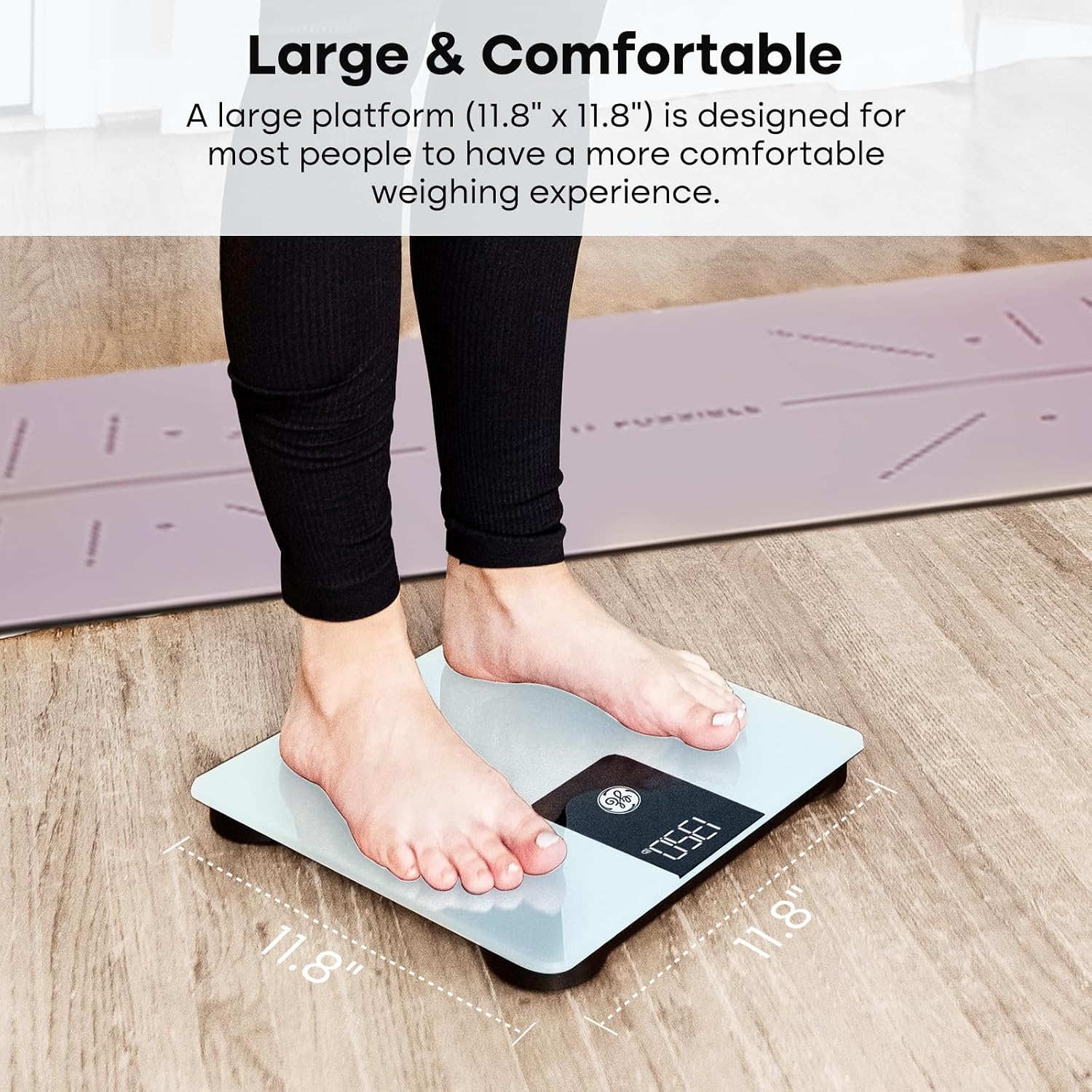 Bathroom Scale for Body Weight, Digital Weight Scales 500lbs Heavy Duty | High Capacity Body Measuring Device, High