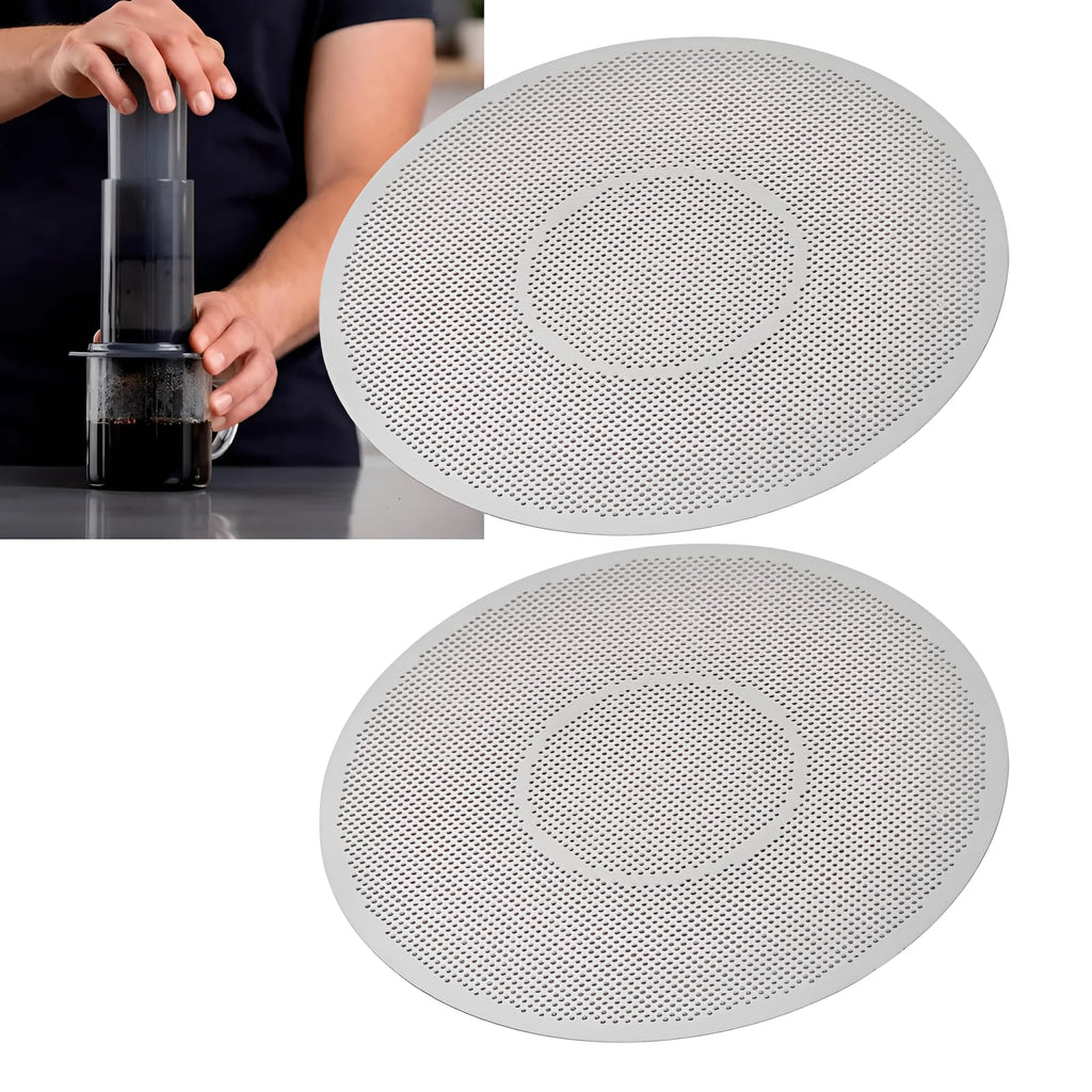 2 Pcs 62mm Stainless Steel Disc Coffee Filter for Coffee Maker
