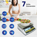 Digital Food Scale – Commercial Kitchen Scale with Rechargeable Battery, NTEP Class III Legal for Trade Scale, Large