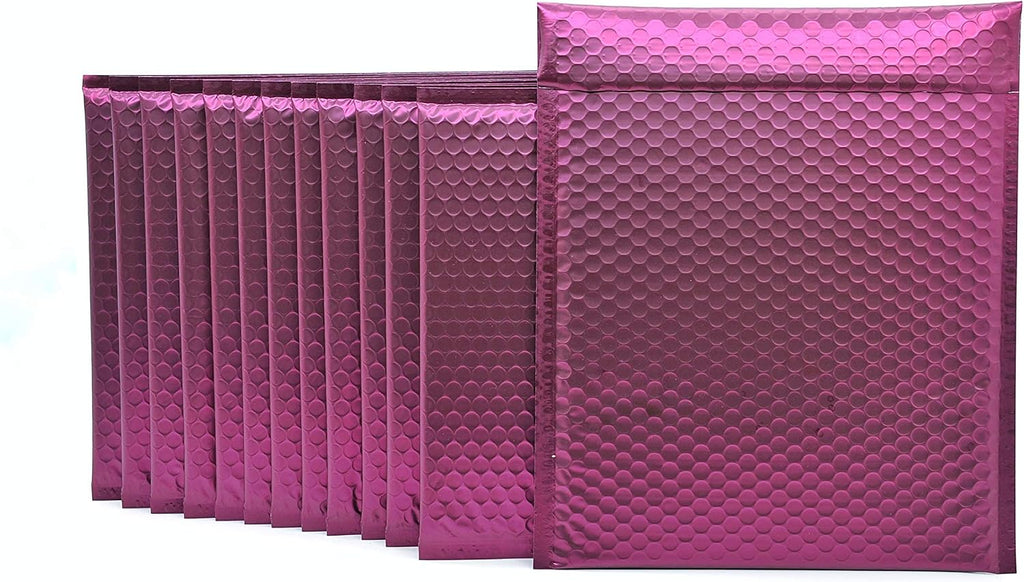 ProLine Matte Metallic Bordeaux Wine Red Bubble Padded Mailers Extra Wide #0 6x10 Inch Self Seal Padded Envelopes (25)