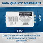 2 Lamp CFL Electronic Ballast, 26W, 120-277V, 2 Pack