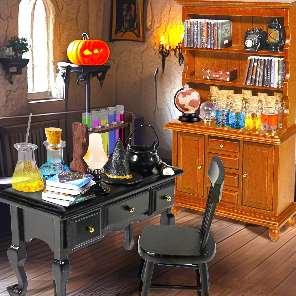 54 Pcs 1:12 Scale Mini Magic House Kit Halloween Miniatures