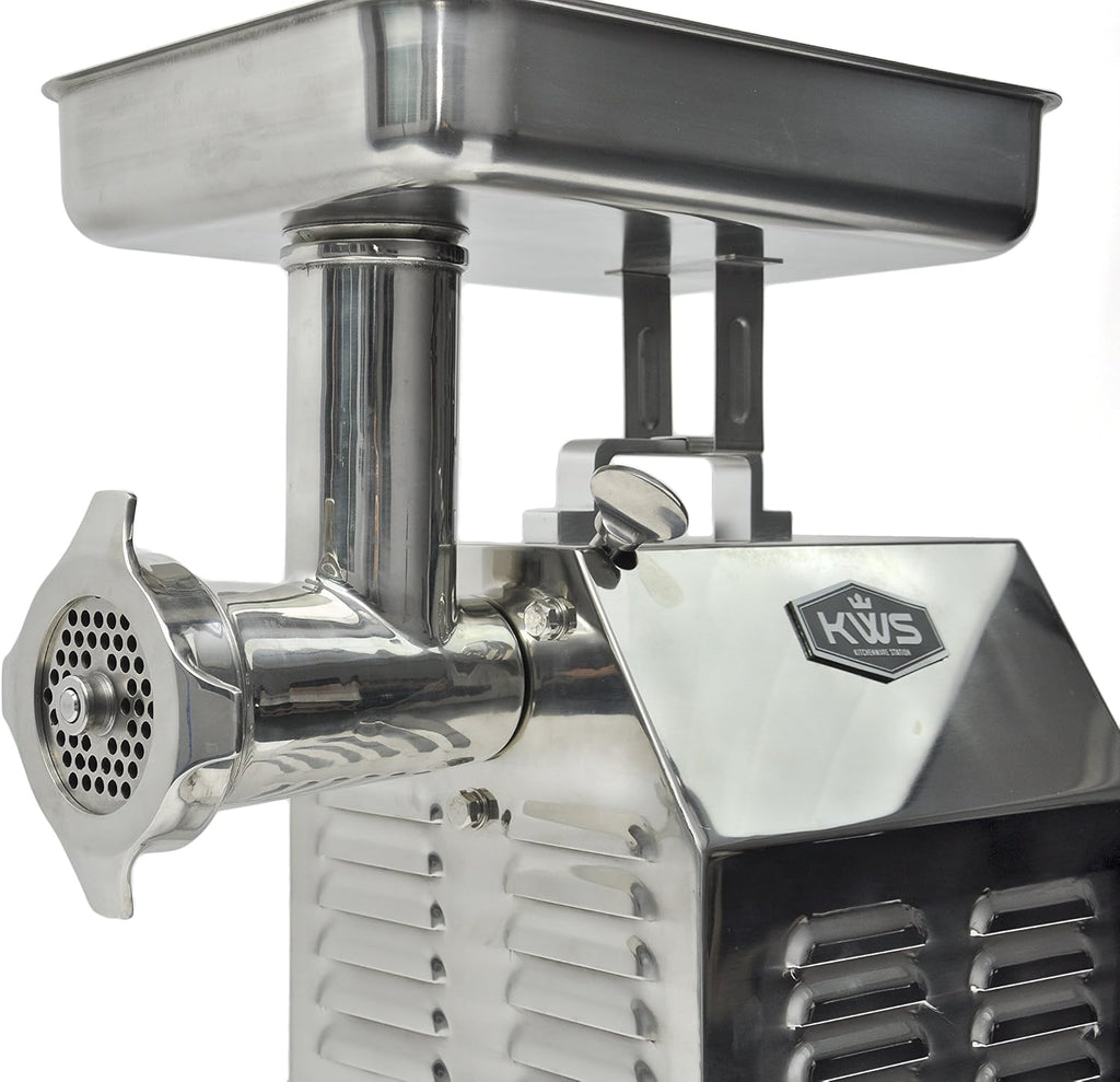 Professional Commercial Meat Grinder Stainless Steel Meat Grinder for Restaurant/Deli/Home (TC-22 Silver)