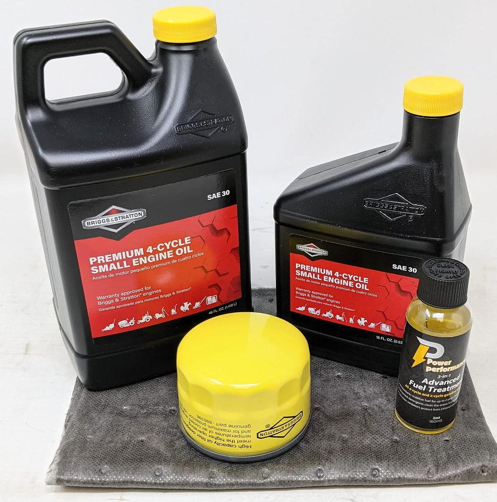 Briggs & Stratton 66 oz SAE 30 Oil Change Kit w/ 696854 Filter and Fuel Treatment