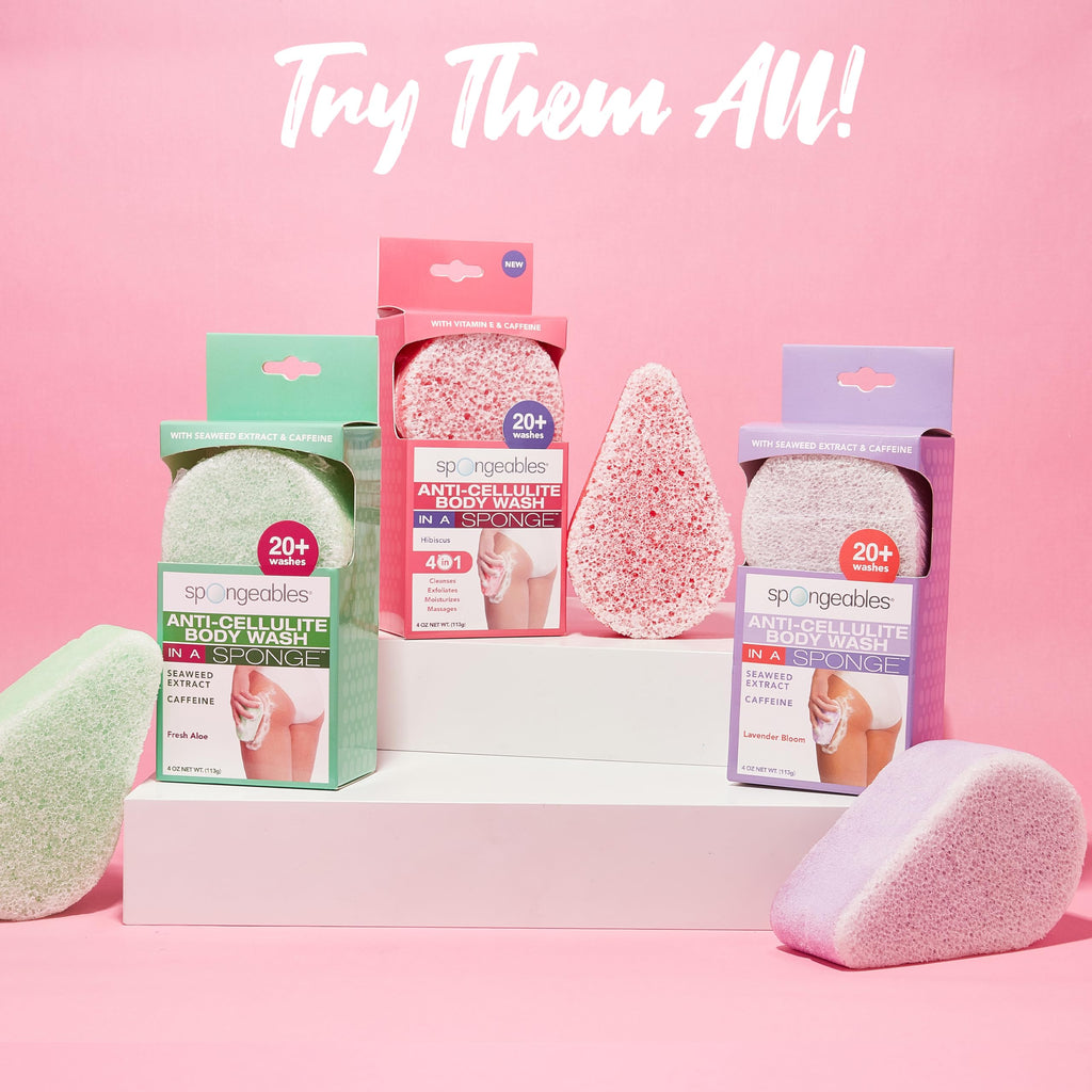 Body Wash in a 20+ Wash Sponge, Sea Salt, 3 Count