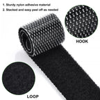 Nettbe 60 PCS 6 Inches Reusable Cable Ties, Adjustable Cord Straps Wire Organizer Cord Wrap and Hook Loop Cable Management
