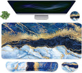 Ergonomic Large Mouse Pad and Keyboard Wrist Rest, Desk Pad for Keyboard and Mouse, 4-in-1 Large Gaming Mouse Pad