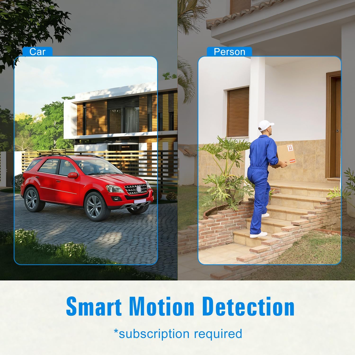 Security Cameras Wireless Outdoor, 2K Cameras for Home Security with Color Night Vision, SD/Cloud Storage,Longer