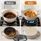 Cast Iron Heat Diffuser for Gas Stove,Simmer Plate for Kitchen Slow Cooking