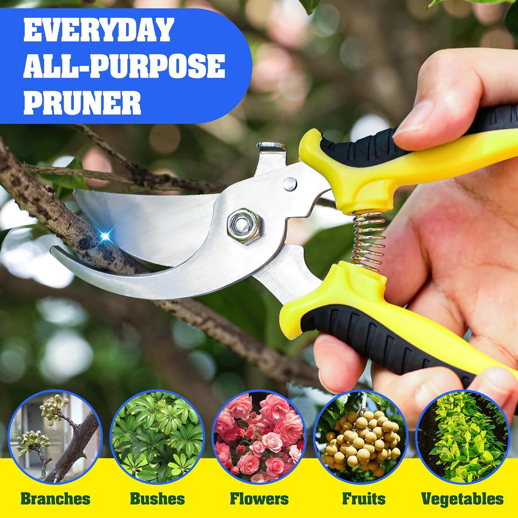 4 Pack Garden Pruning Shears, Stainless Steel Garden Shears, Gardening Shears, Garden Scissors, Clippers, Pruning