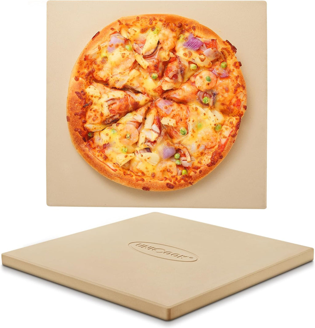 16 x 16 Inch Square Cordierite Pizza Stone for Oven Grill, 9.6 Lbs