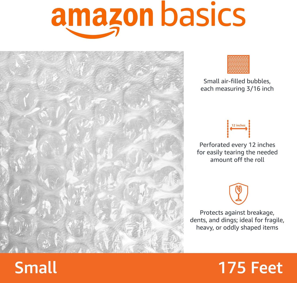 Bubble Wrap for Moving, Packing, Shipping and Storage, Perforated Protective Cushioning for Fragile Items, 12-inch x
