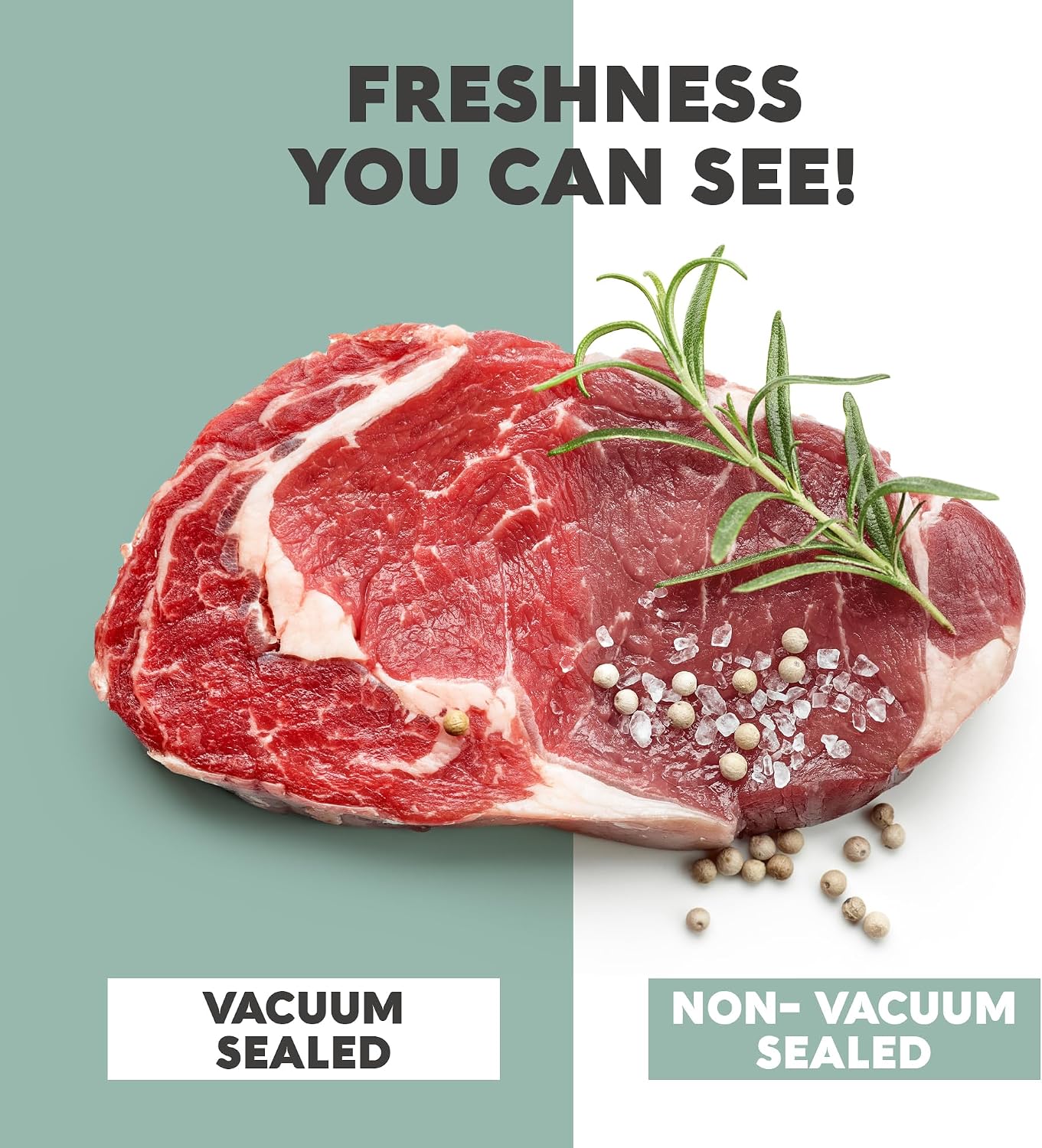 Vacuum Seal Rolls, Vac Seal Bags for Food Storage, Meal Saver Freezer Vacuum Sealer Bags, Sous Vide Bags Vacuum
