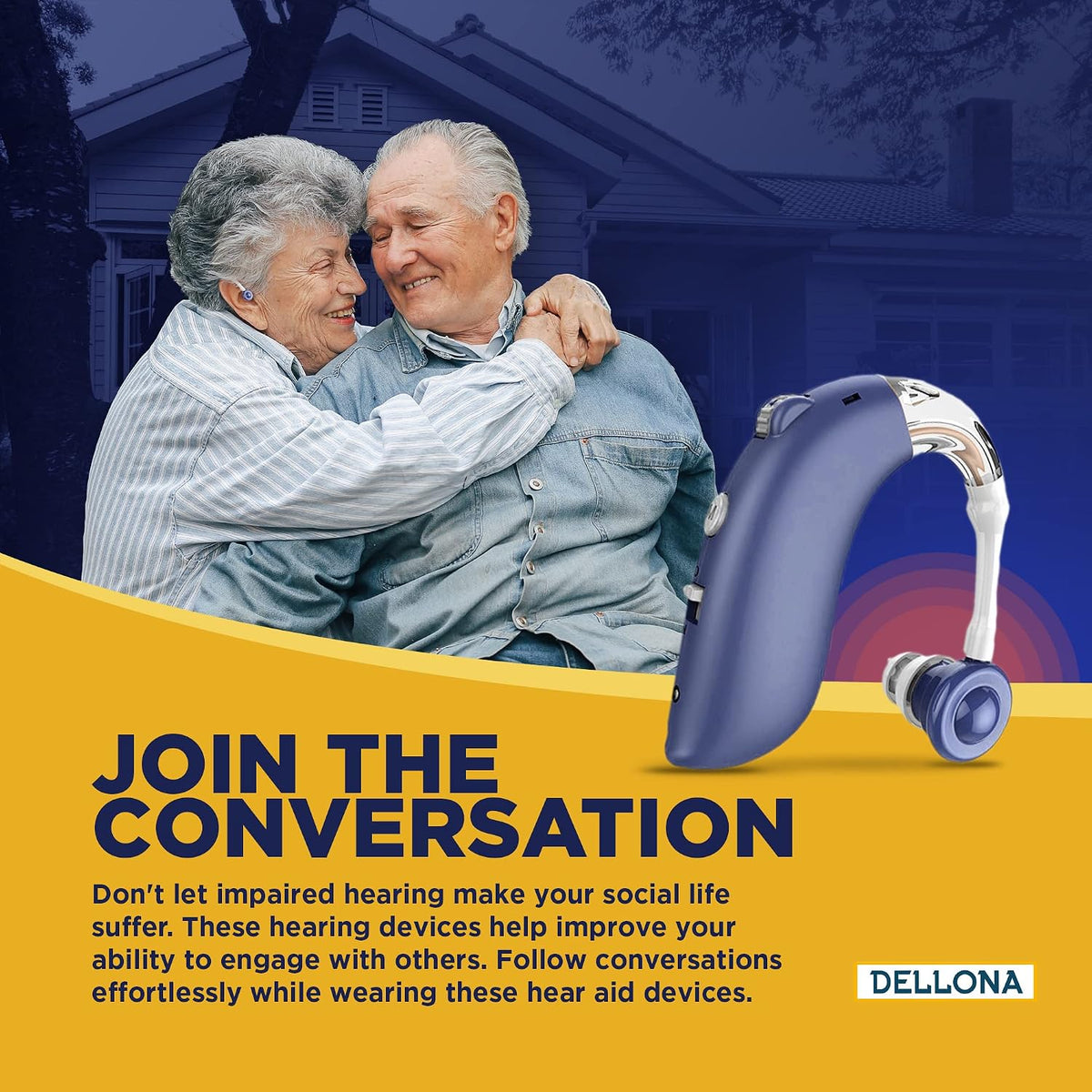 High-Performance Hearing Aids for Seniors, OTC Rechargeable Hearing Aid for People with Severe Hearing Loss with