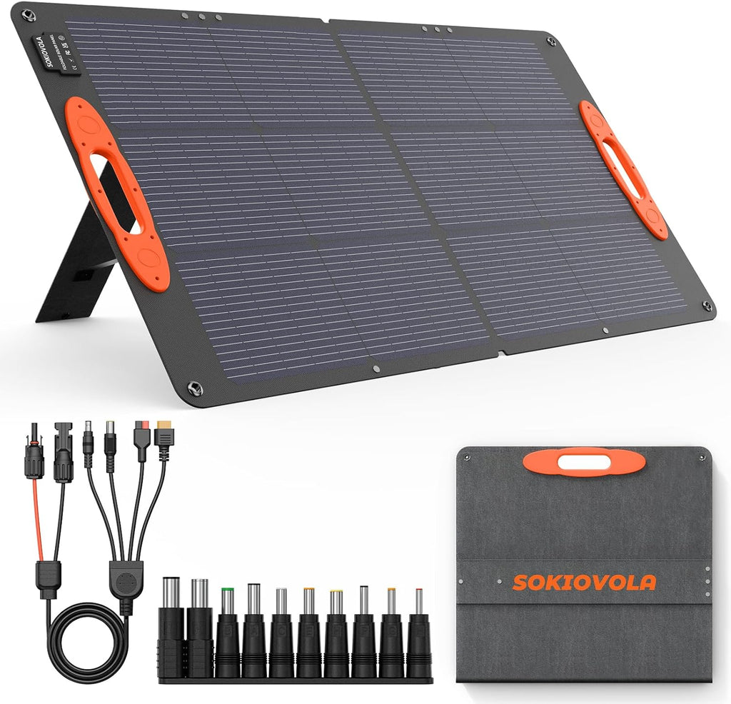 N-Type 16BB 100W Portable Solar Panel 18V ETFE Portable Foldable Solar Charger NextGen 25% High Conversion Folding