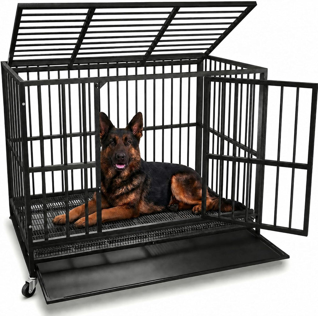 48-Inch Heavy Duty Dog Crate for Large Dogs