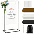 Blcak Wedding Sign Holder Adjustable Welcome to Our Wedding Sign Stand 68”x31”x 20”,Heavy Duty Easel Stand for Sign