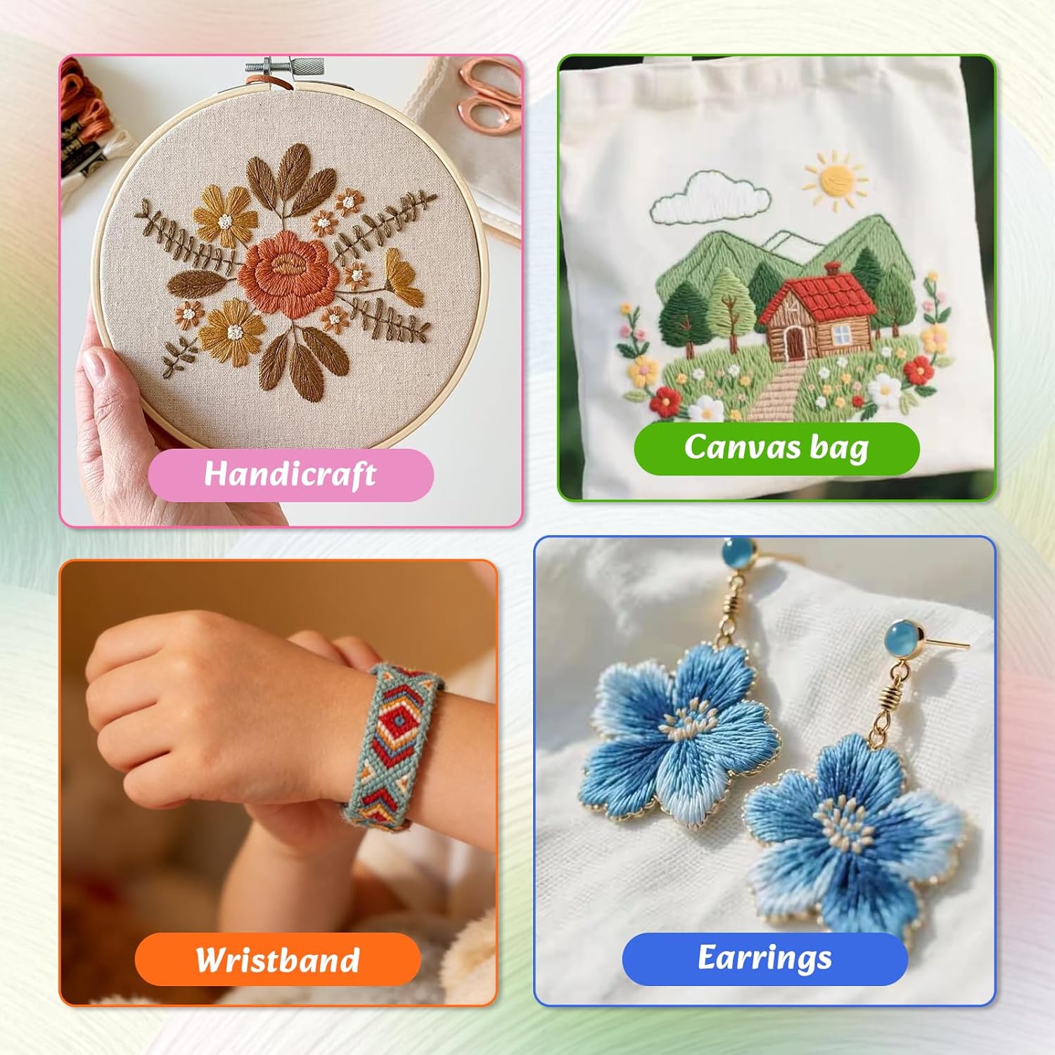 Embroidery Thread Floss 180p Colors Quilting Thread Skeins Friendship Bracelet String Making Bracelets Cross Stitch