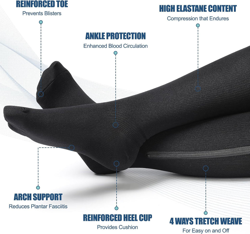 Professional Compression Socks for Women Men Circulation, 20-30 mmHg