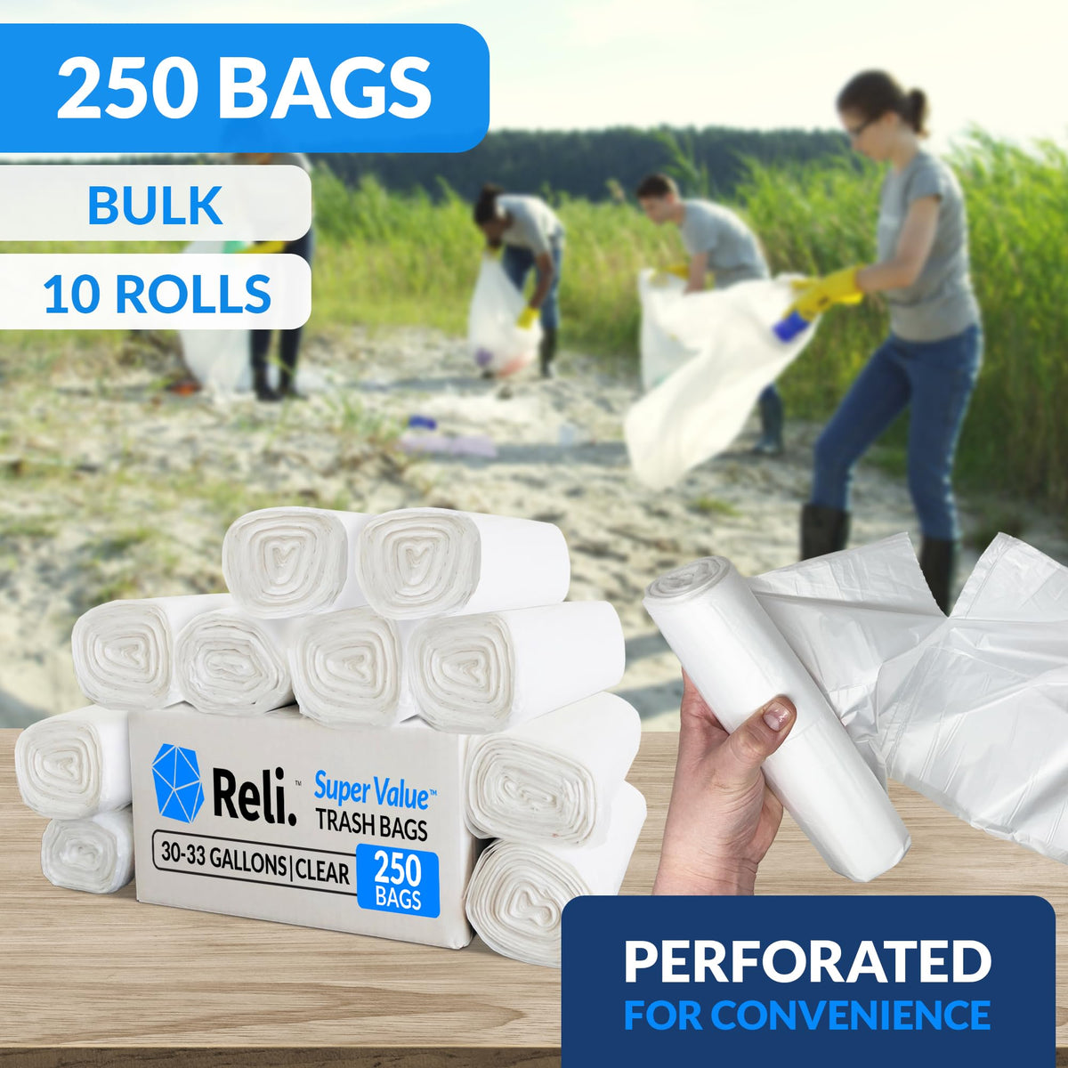 30-33 Gallon Trash Bags Heavy Duty