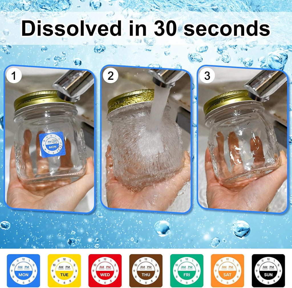 250 Dissolvable Food Labels 1-1/8"x2-1/4 for Mason Canning Jars