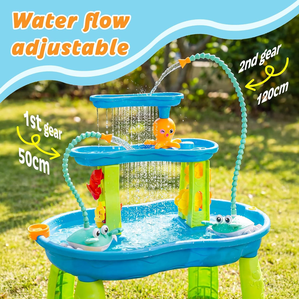 Water Table Pump, 5400mAh Rechargeable Crab Water Pump Toy for Kids age 1-3 with 8Hrs Play time, IP67 Waterproof, 3