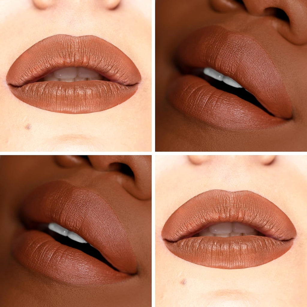 Vegan Lip Kit, with Straight Livin' Lip Liner, Naturalista Liquid Matte Lipstick, and Extra Non-Sticky Lip Gloss, 3