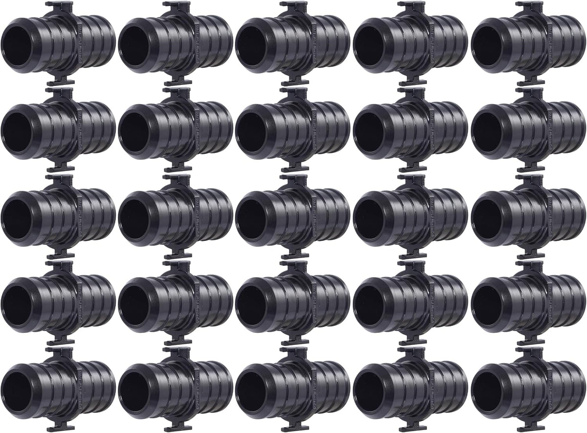 SharkBite 3/4 Inch Poly Crimp Coupling, Pack of 25, PEX Pipe, PE-RT, UP016