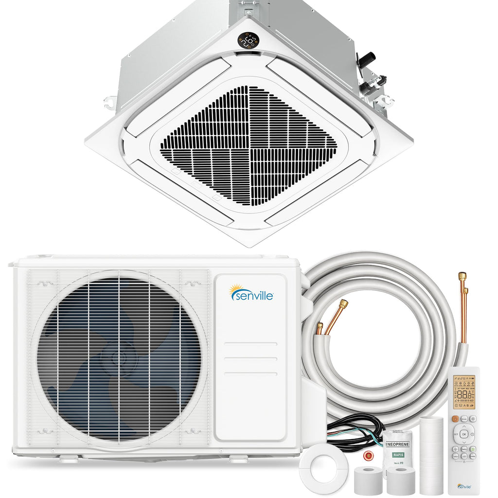 Ceiling Cassette Mini Split AC/Heating System, Inverter, 18000 BTU