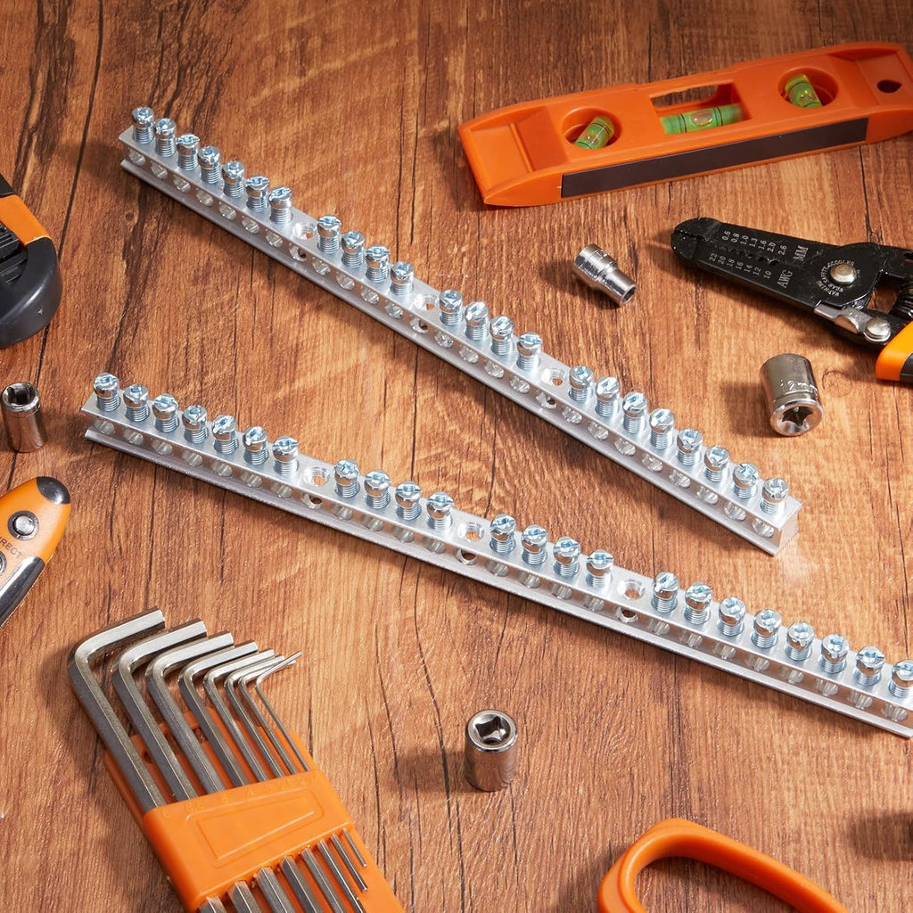 Relaxweex 2 Set Ground Bar Kit, 23 Terminal Positions for Electrical Panel