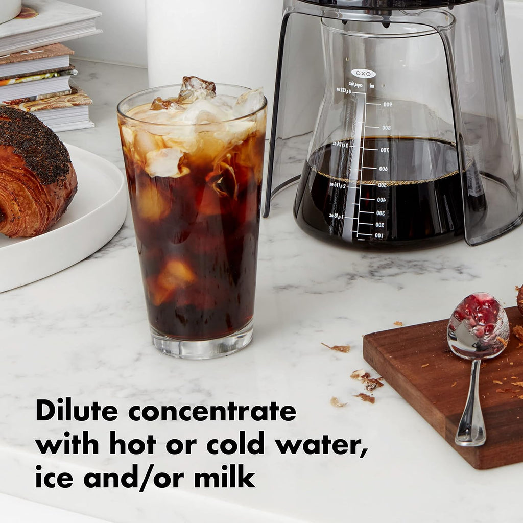 Good Grips Cold Brew Coffee Maker 32 oz, Iced Coffee Maker with Carafe, Brews Cold Brew Concentrate