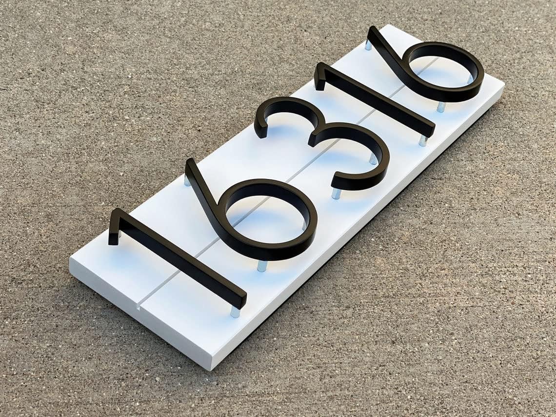 5 Inch Stainless Steel Floating House Number, Metal Modern House Numbers | Number 9, Outdoor Mailbox Yard Home Wall