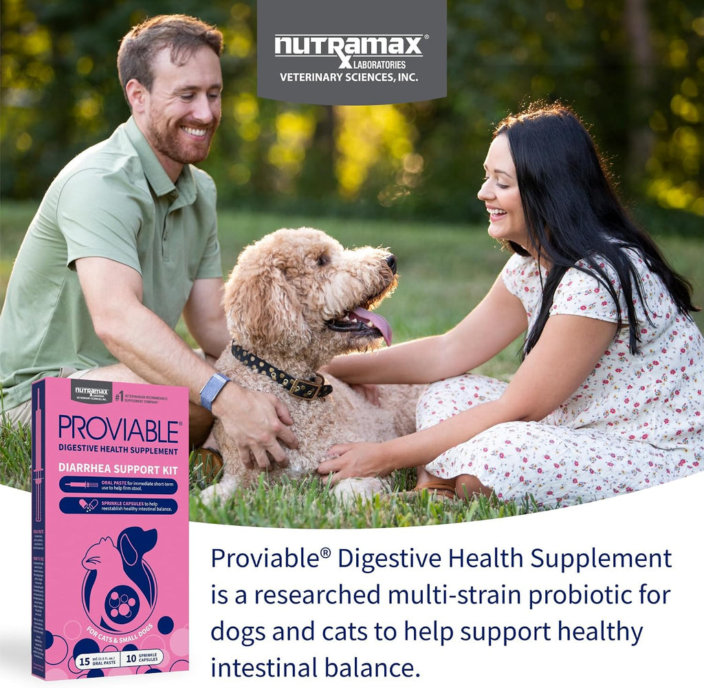 Nutramax Proviable Probiotics, Diarrhea Support Kit for Dogs & Cats