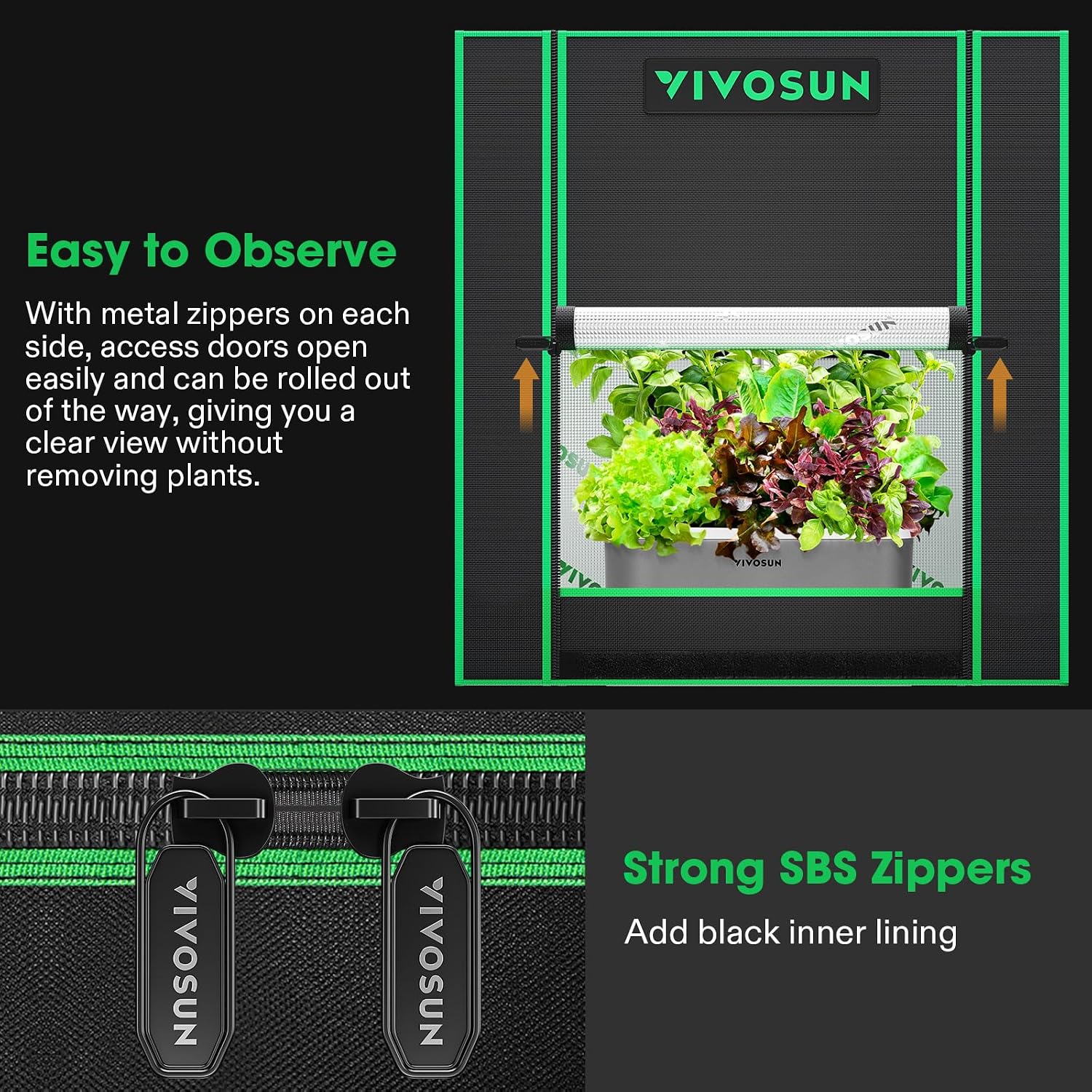 Small Grow Tent for Aerogarden 20"x14"x21" Mylar Tent | Sealed Bottom Design, Mesh Ventilation Window, Highly