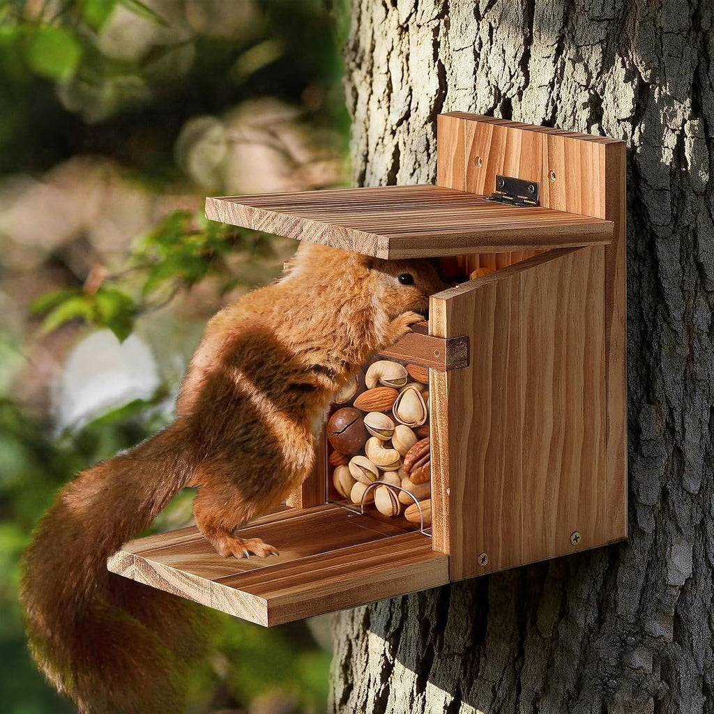Squirrel Feeders for Outside, Durable Squirrel House for Outdoor - Chipmunk Feeder, Squirrel Food for Backyard