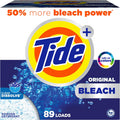 Powder Laundry Detergent with Bleach, Original Scent, 89 Loads, 129 oz