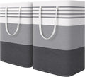2 Pack Laundry Baskets, Collapsible Dirty Clothes Laundry Hampers | with Reinforced Handles, Waterproof Coating, 2