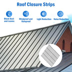 9 in Inside Classic Rib Profile Foam Closure Strips for Metal Roof