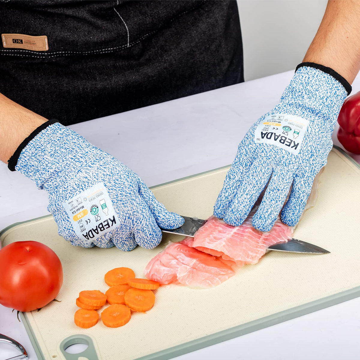 C4 Cut Resistant Gloves, ANSI A4, 100% Food Grade, 1 Pair