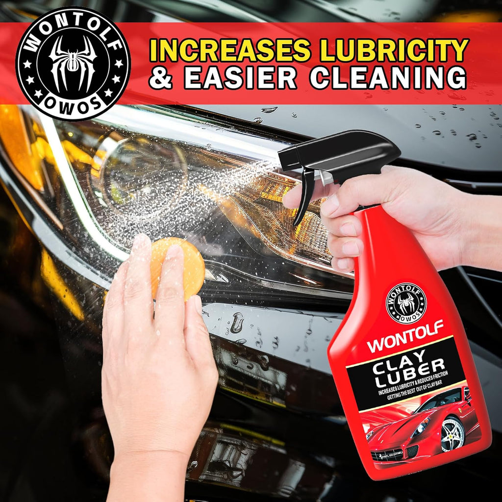 Heavy Duty Car Clay Bars Auto Detailing Clay Luber Synthetic Lubricant Kit, 4 Clay Bars, Clay Bar Lubricant Tablets
