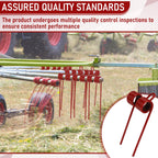 10 Pcs Replacement Round Baler Teeth Spring Steel Hay Rake Teeth Hay Tedder Tines Compatible with Case Ih 8420 and