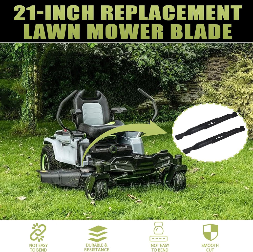 AB4200D Mower Blade Set Compatible with EGGO Power+ 42”Z6 Zero Turn Riding Mower Models ZT4204L, 2 Pack 21 Inch Mulch