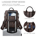 Vegan Leather Backpack Purse for Women with Adjustable Shoulder Bag