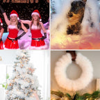 White 22G Marabou Feather Boa,2 Yards Boa for Crafting