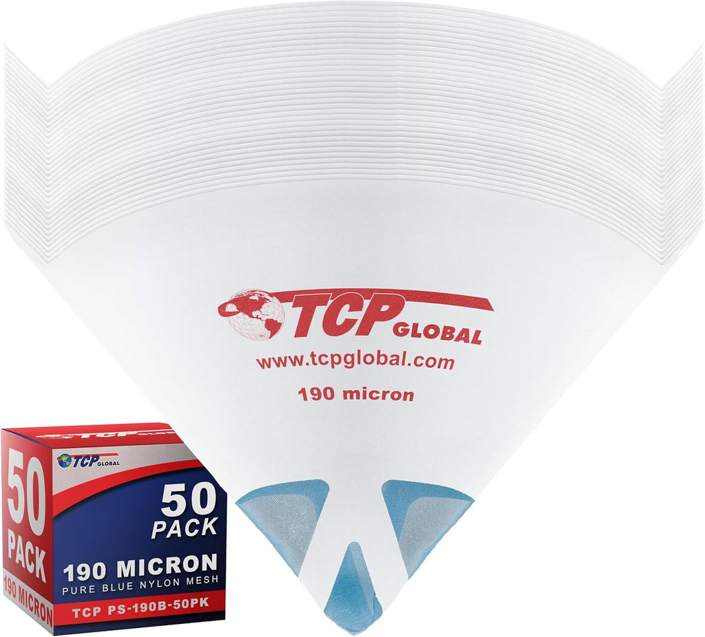 TCP Global - 190 Micron Filter Tips Ultra-Fine Paint Strainer (50 Pack)