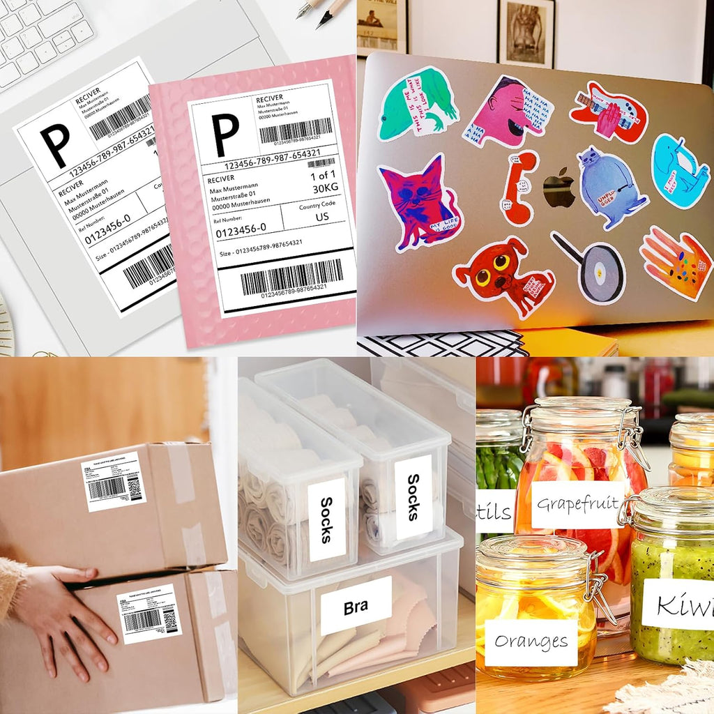 3 1/3" x 4" (1000 Sheets) Address Labels Sticker Paper