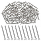 Zonon 50 Pcs 1/4-20 x 3-1/2" Hex Head Screw Bolt, Silver