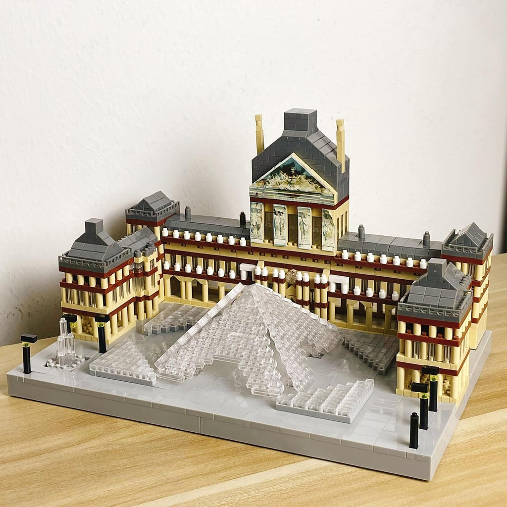 Louvre Museum Paris Micro Mini Building Blocks Architecture Toys Sets